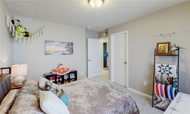 view of carpeted bedroom