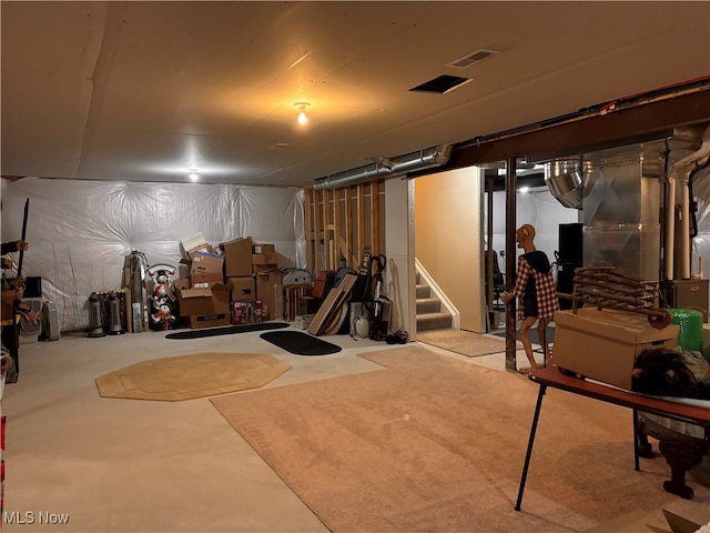 view of basement