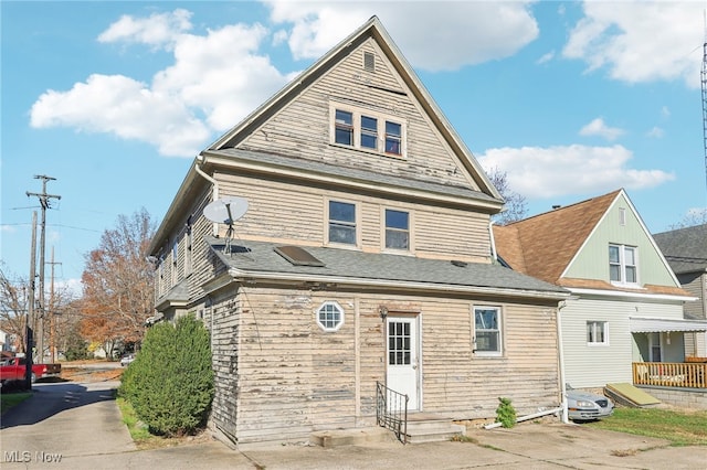 view of back of property