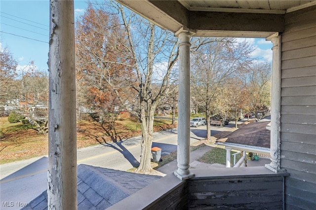 exterior space with covered porch