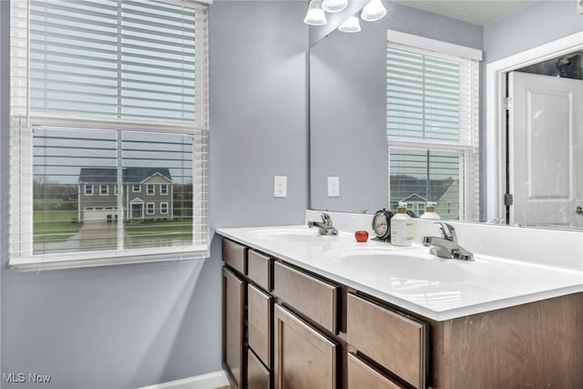 bathroom with vanity