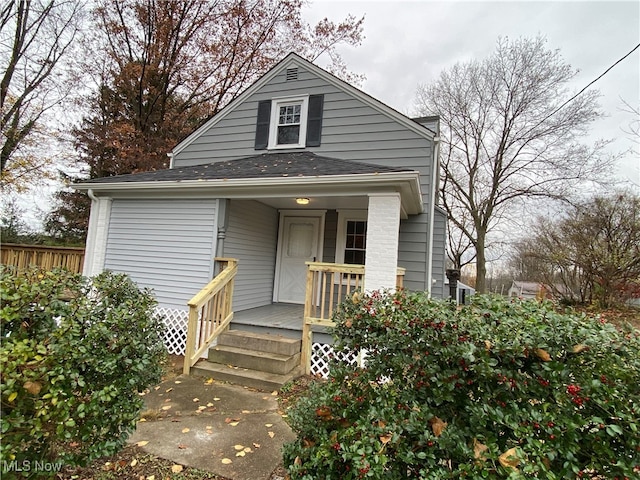 bungalow with a porch