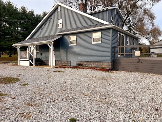 view of front of home with covered porch