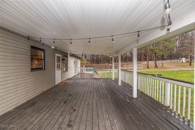 view of wooden deck