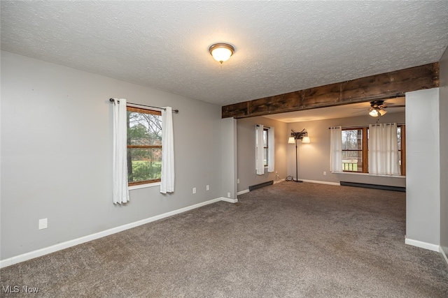 unfurnished room with carpet flooring and plenty of natural light