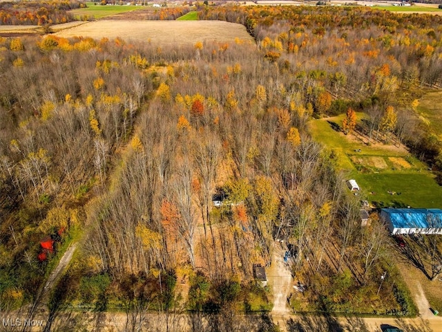 drone / aerial view with a rural view