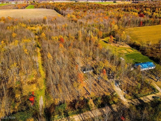 drone / aerial view with a rural view