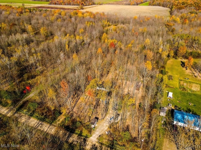 drone / aerial view featuring a rural view