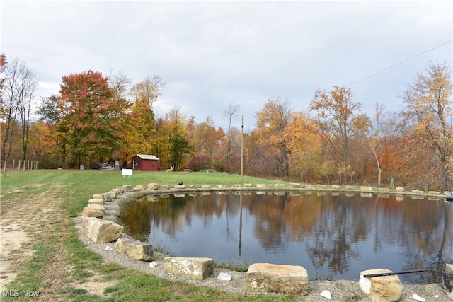 view of water feature