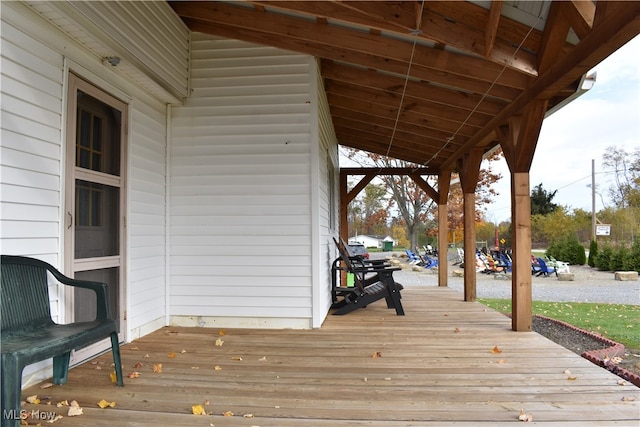 view of wooden terrace