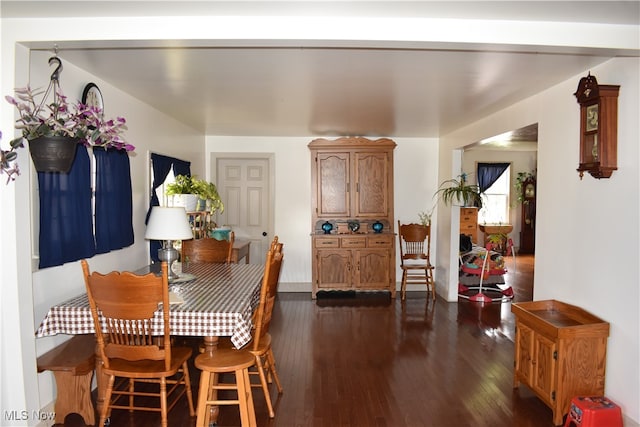 dining room featuring dark hardwood / wood-style floors