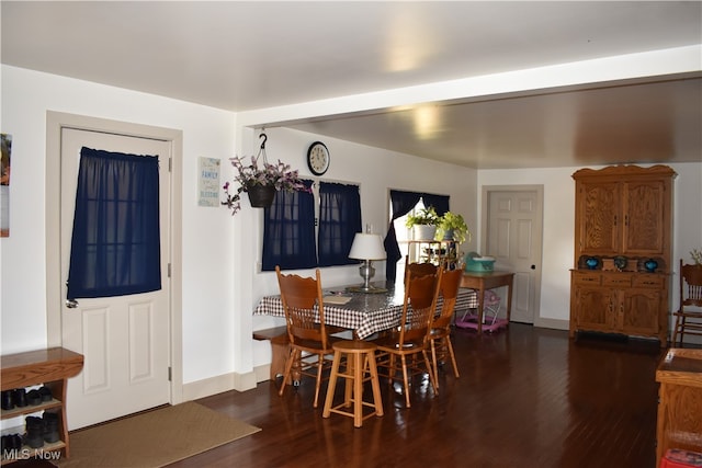 dining room featuring dark hardwood / wood-style floors