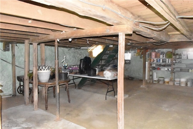 view of basement