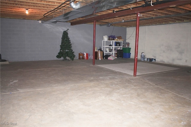 view of basement