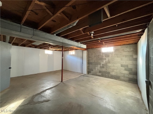 view of basement