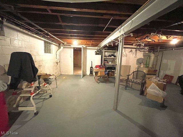 view of basement