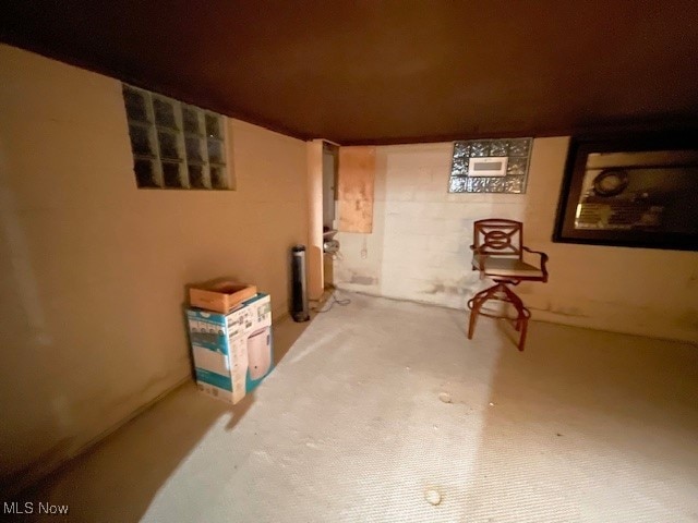 view of basement