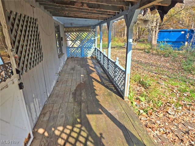 view of wooden terrace