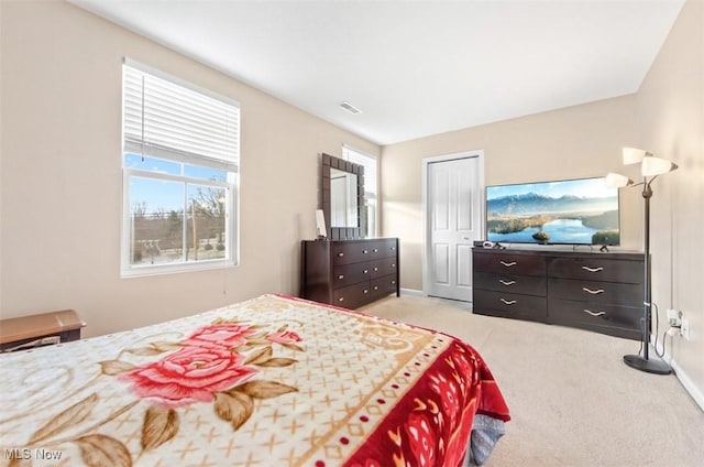 view of carpeted bedroom