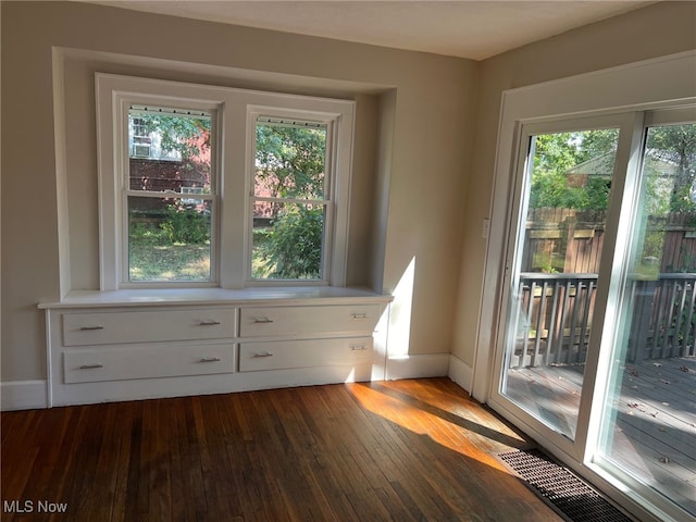 entryway with a healthy amount of sunlight and wood-type flooring