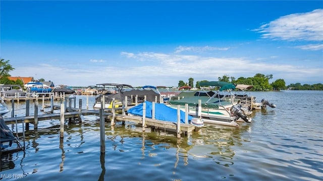 13977 Custers Point Rd NE, Thornville, OH 43076 - dock area featuring boat lift and a water view