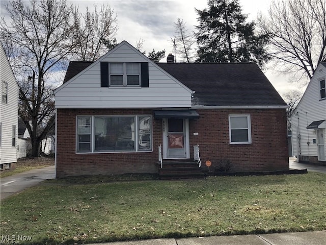 bungalow with a front yard