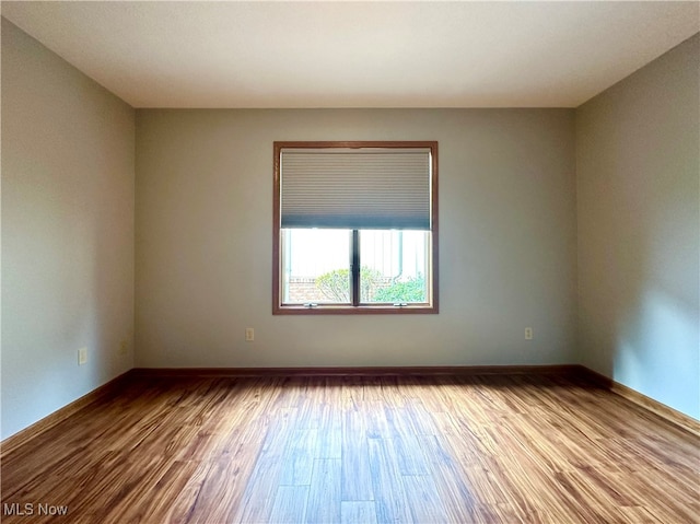 empty room featuring light wood-type flooring