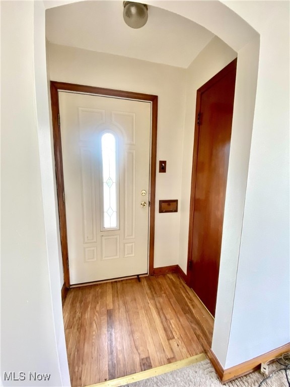 entrance foyer with hardwood / wood-style flooring