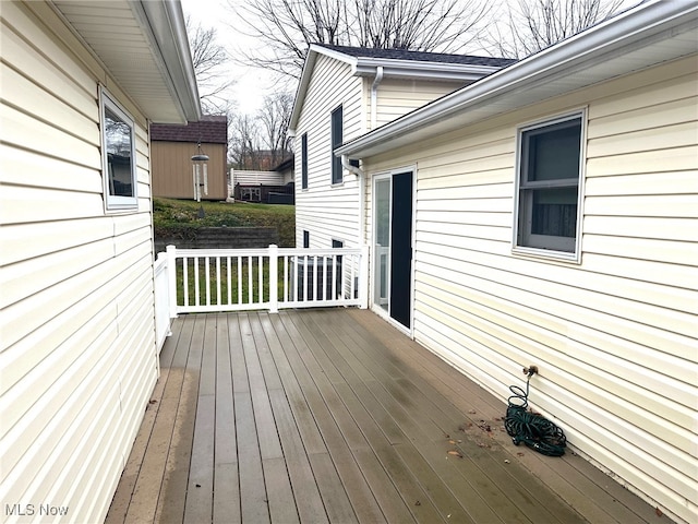 view of wooden deck