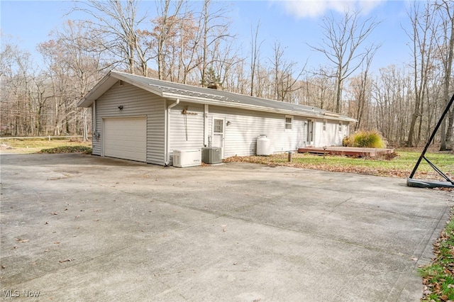 garage with central AC