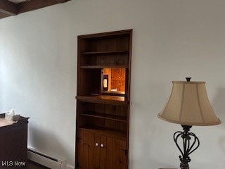 bedroom with a baseboard radiator