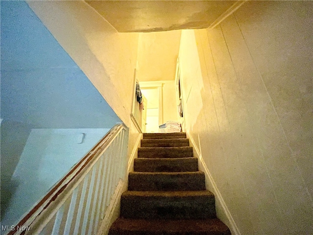 view of stairway