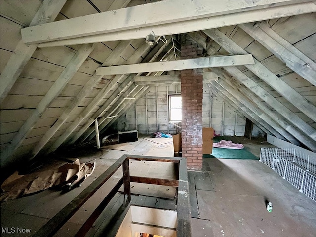 view of attic