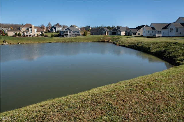 view of water feature featuring a residential view