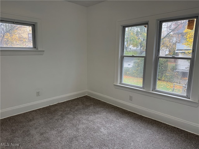 view of carpeted empty room