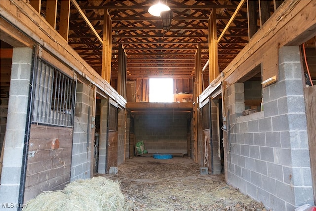 view of horse barn