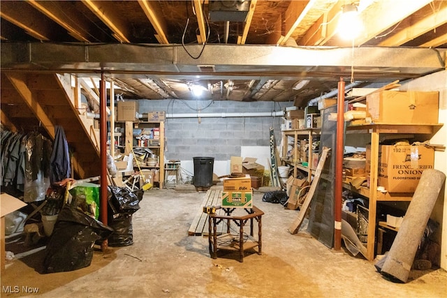 view of basement