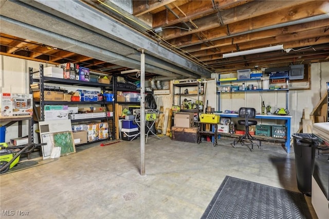 2500 Douglas Rd, Ashtabula, OH 44004 - unfinished below grade area featuring a workshop area