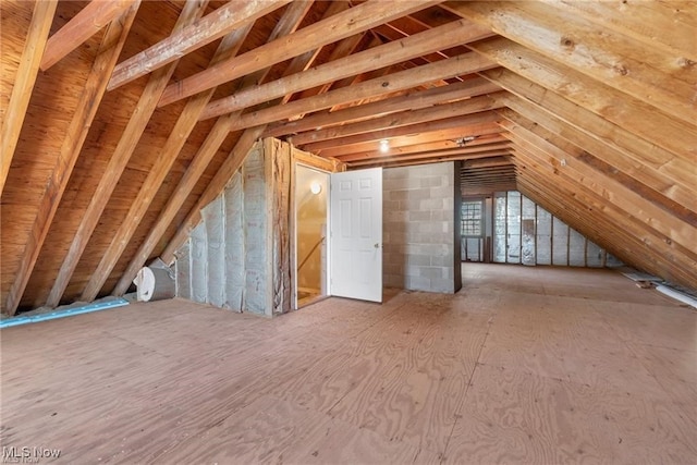 view of attic