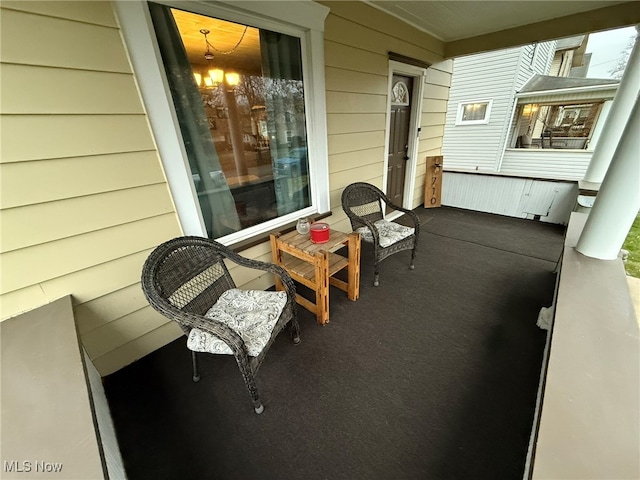 view of patio / terrace with a porch