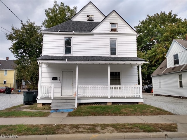 view of front of property with covered porch