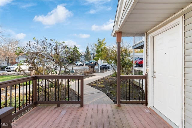 view of wooden deck