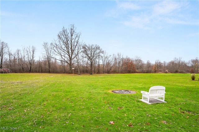 view of yard featuring a rural view