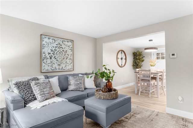 living room featuring hardwood / wood-style flooring