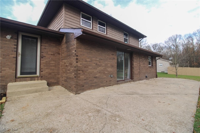 exterior space with a patio