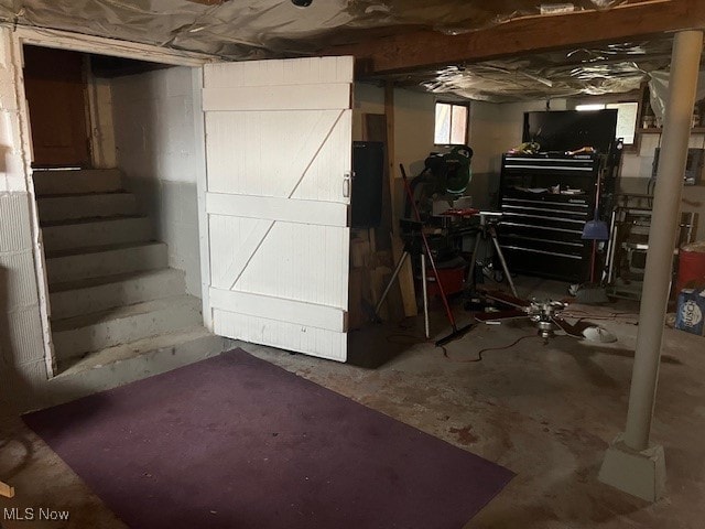 view of basement