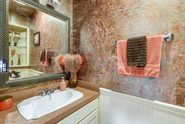 bathroom featuring vanity