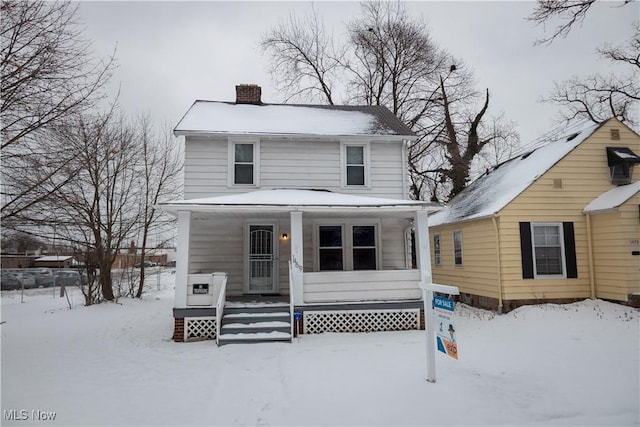 view of front of house with covered porch