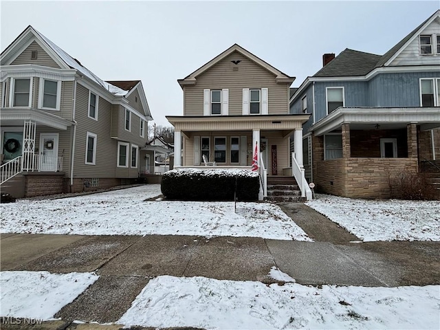 view of front of property with a porch