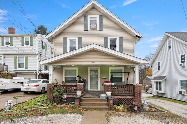 view of front facade with covered porch